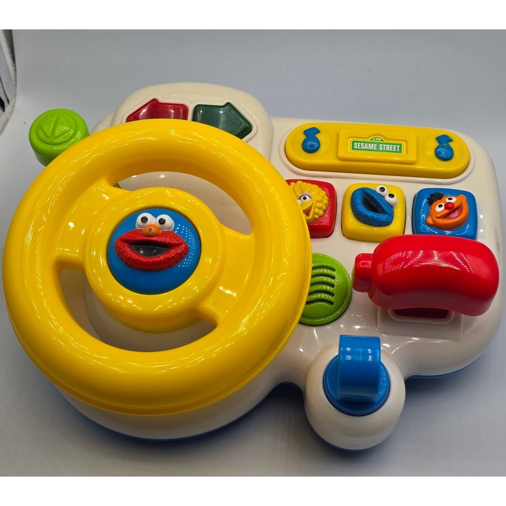 Tyco Sesame Street Driving Dashboard Toy Toddler Elmo Vintage 97 Sensory Working
